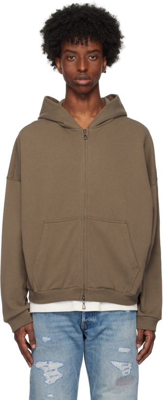 Photo: John Elliott Brown Frances Full Zip Hoodie
