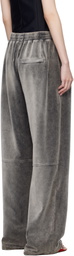 alexanderwang.t Gray Crushed Velour Lounge Pants