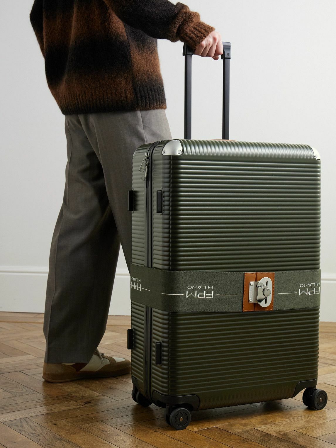 FPM Milano - Bank Zip Deluxe 76cm Leather-Trimmed Polycarbonate Spinner Suitcase