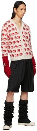 Ashley Williams SSENSE Exclusive Red & Off-White Yin Yang Cardigan