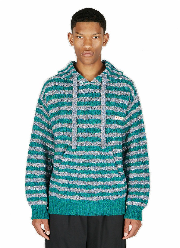 Photo: Marni - Striped Hooded Sweater in Green