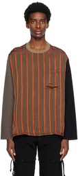 Song for the Mute Brown Striped Sweatshirt