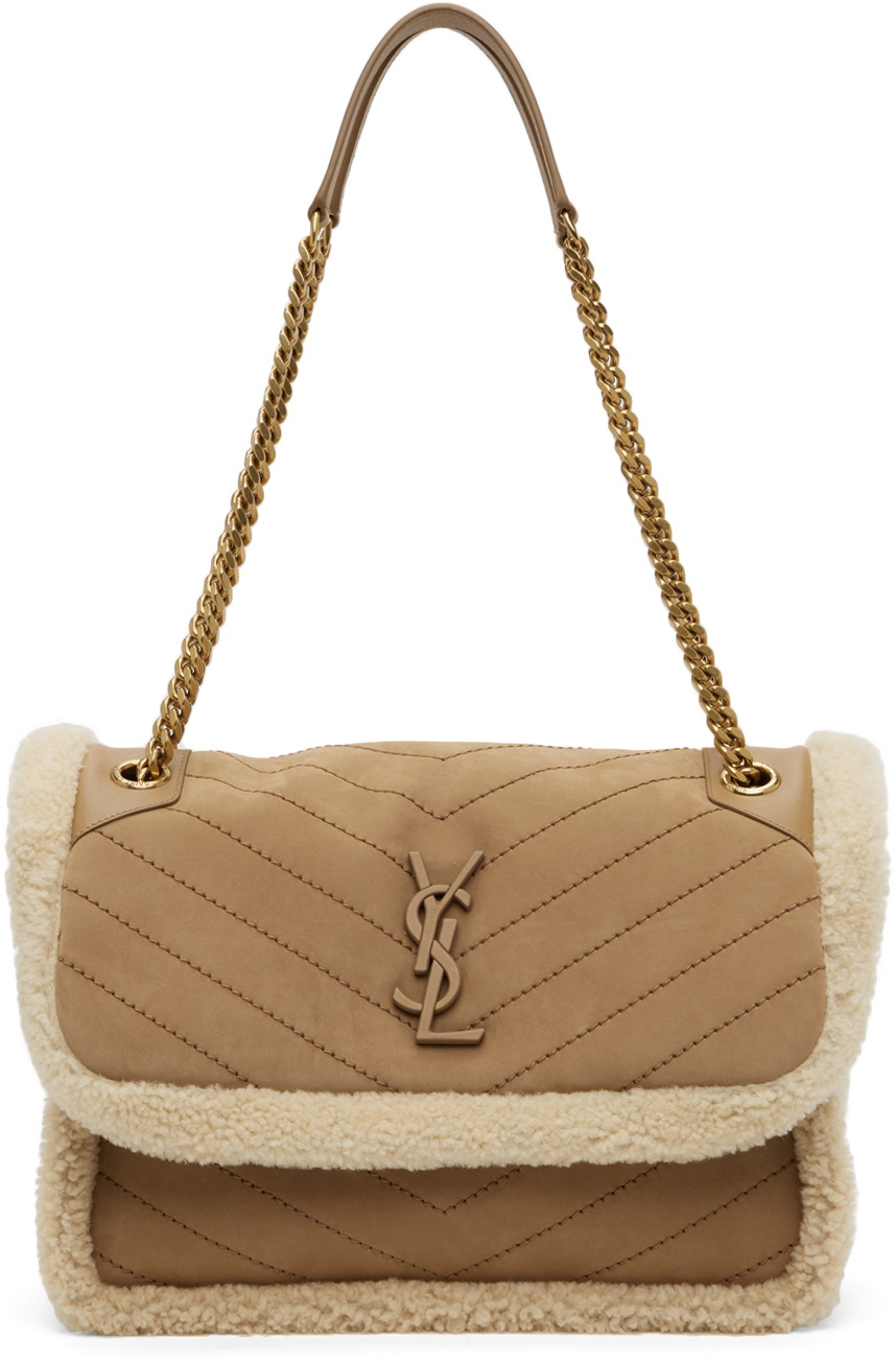 Saint laurent 2024 shearling bag