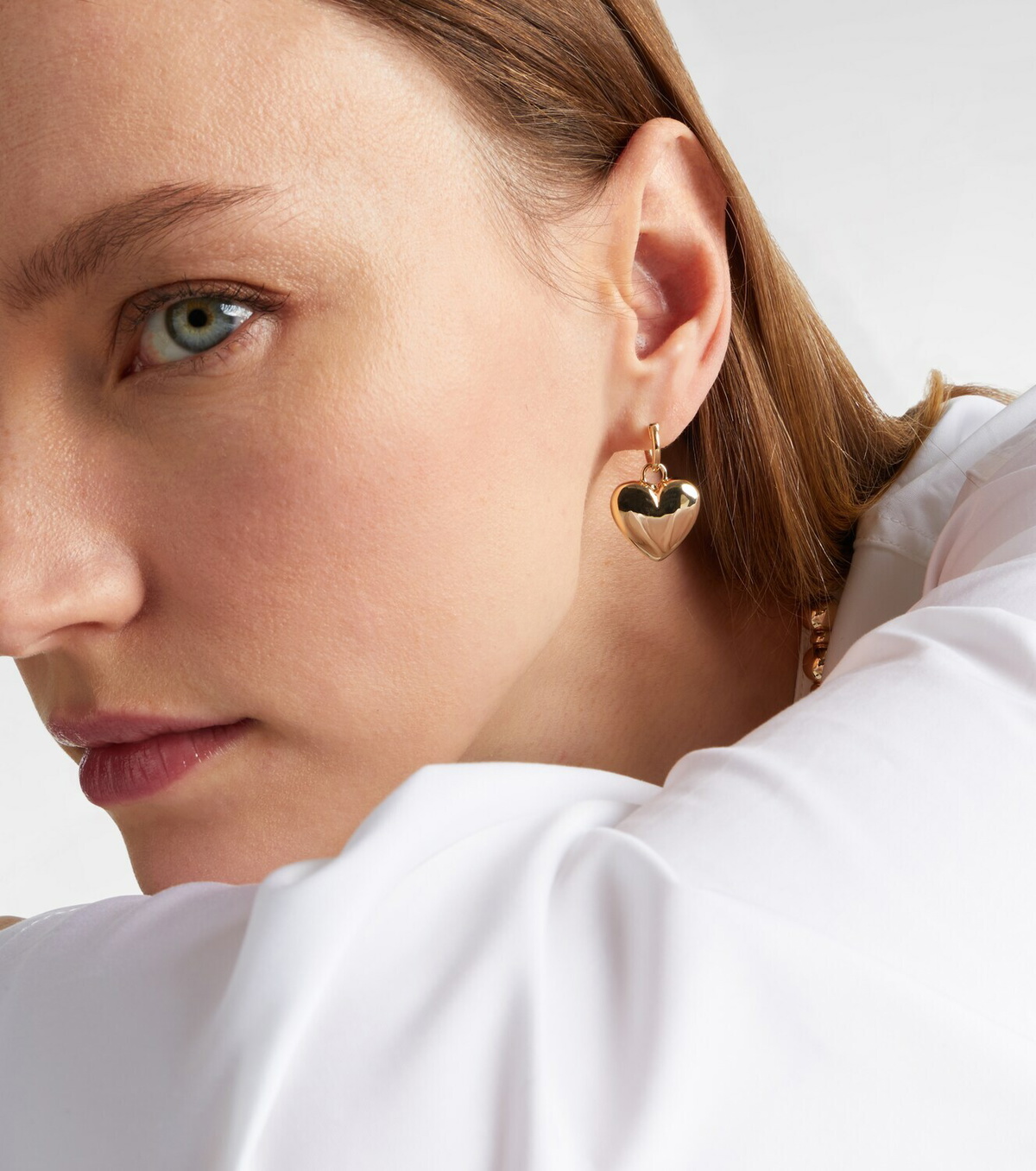 Roxanne First Puffy Heart 14kt gold (585/1000) drop earrings