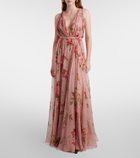 Dolce&Gabbana Floral silk chiffon gown