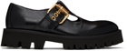 Moschino Black Buckle Loafers