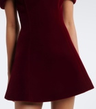 David Koma Off-shoulder velvet minidress