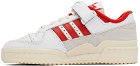 adidas Originals White & Red Forum 84 Low Sneakers