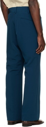 NEEDLES Navy Poly Light Double Cloth Boot-Cut Trousers