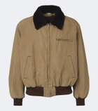 A.Presse Teddy-trimmed cotton and wool blouson jacket