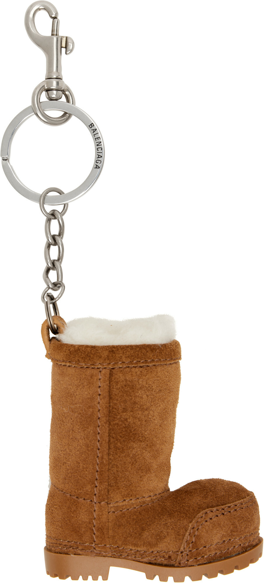 Balenciaga Brown Mini Alaska Boot Keychain