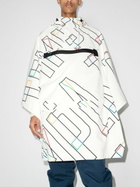 Templa X Olympics White Graphic Hooded Poncho