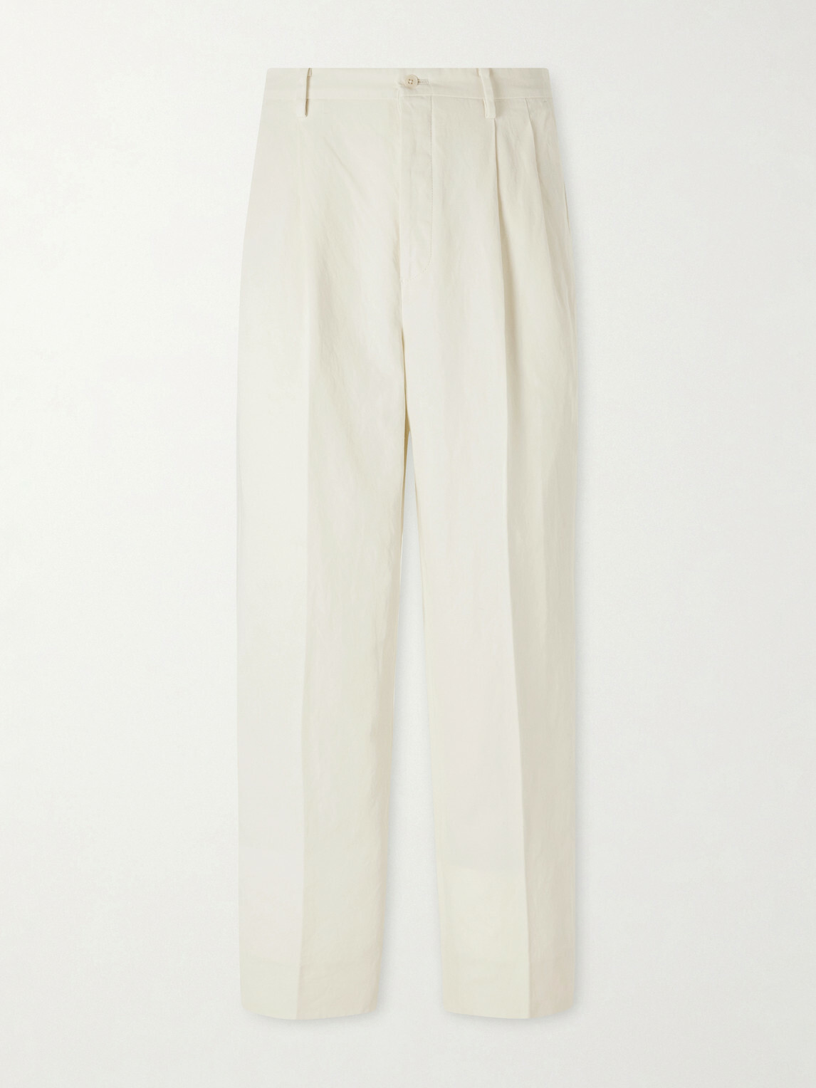 Kaptain Sunshine - Tapered Cotton and Linen-Blend Trousers - Neutrals