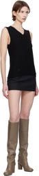 Fax Copy Express Black Casual Miniskirt