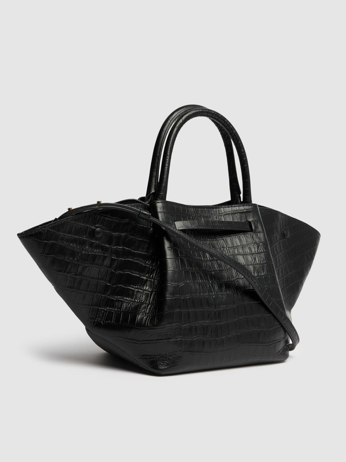 DEMELLIER Midi New York Croc Effect Leather Bag DeMellier