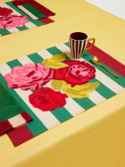 LISA CORTI Set Of 2 Nizam Stripes Green Placemats
