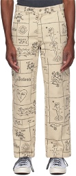 Carne Bollente Beige 'The Sexytale' Trousers