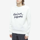 Maison Kitsuné Men's Handwriting Clean Crew Sweat in Ecru