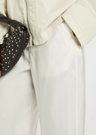 Lemaire Creased Satin Trousers Off White