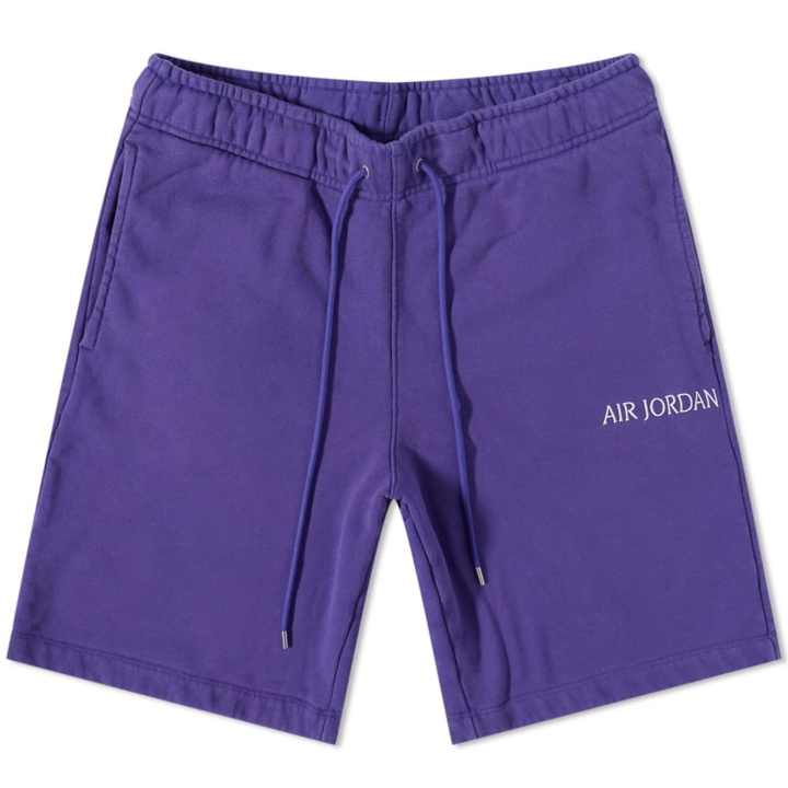 Photo: Air Jordan Men's Wordmark Fleece Short in Dark Concord/Sail