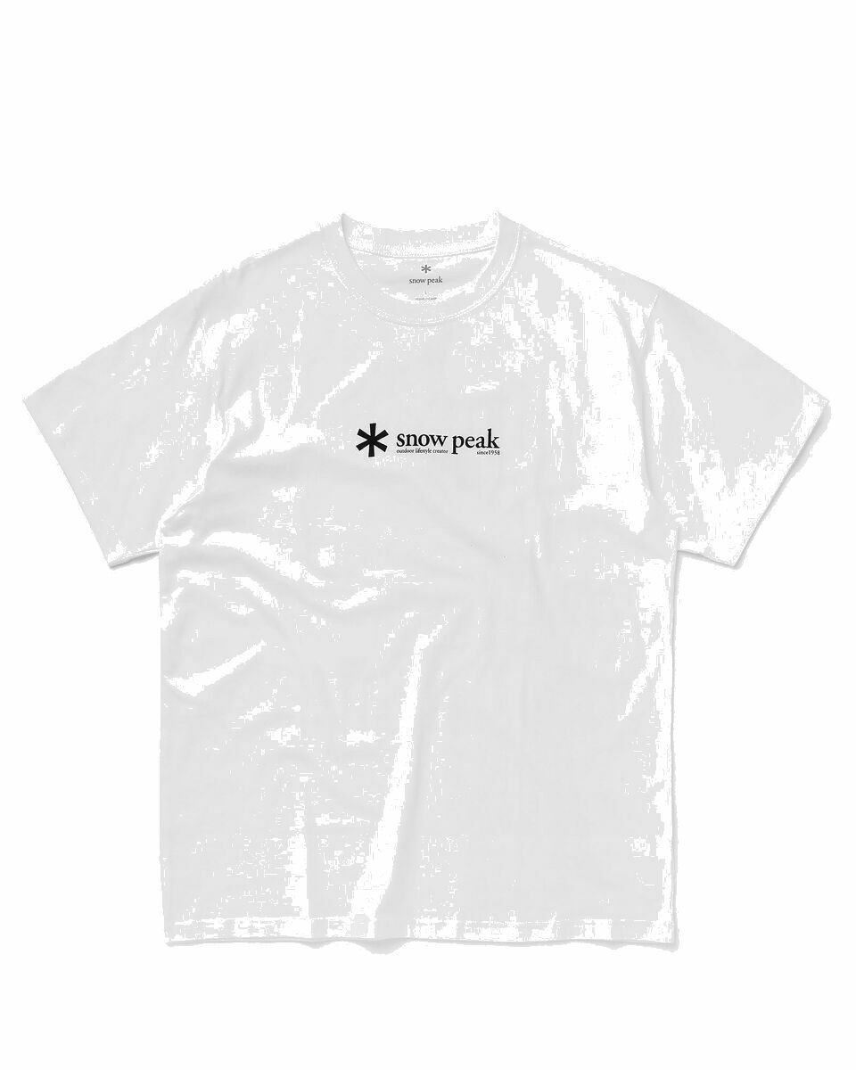 Photo: Snow Peak Soft Cotton Logo Short Sleeve T Shirt White - Mens - Shortsleeves