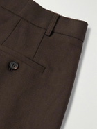 The Frankie Shop - Beo Wide-Leg Pleated Woven Suit Trousers - Brown