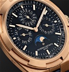 Vacheron Constantin - Overseas Perpetual Calendar Ultra-Thin Automatic 41.5mm 18-Karat Pink Gold and Alligator Watch, Ref. No. 4300V/000R-B509 - Blue