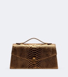 McQueen Skull snake-effect leather top-handle bag