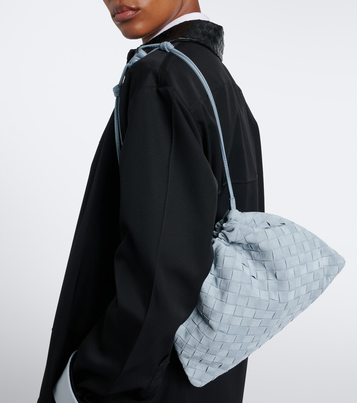 Bottega Veneta Dustbag Intrecciato Small suede pouch