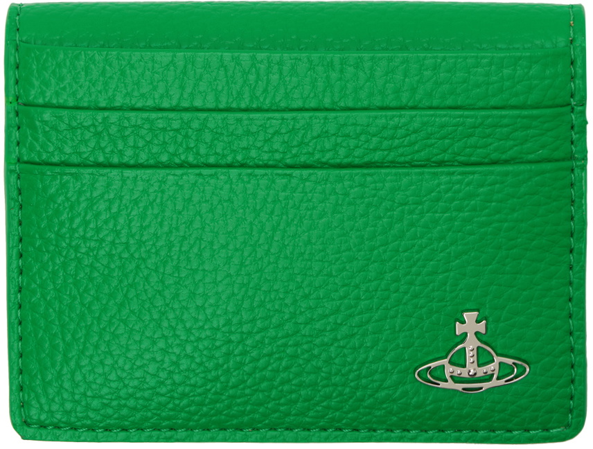 Vivienne Westwood Green Re-Vegan Man Card Holder Vivienne Westwood