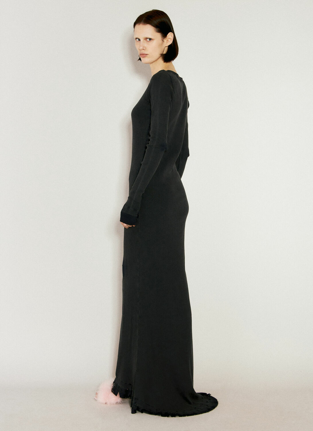 Balenciaga Lingerie Maxi Rib Dress