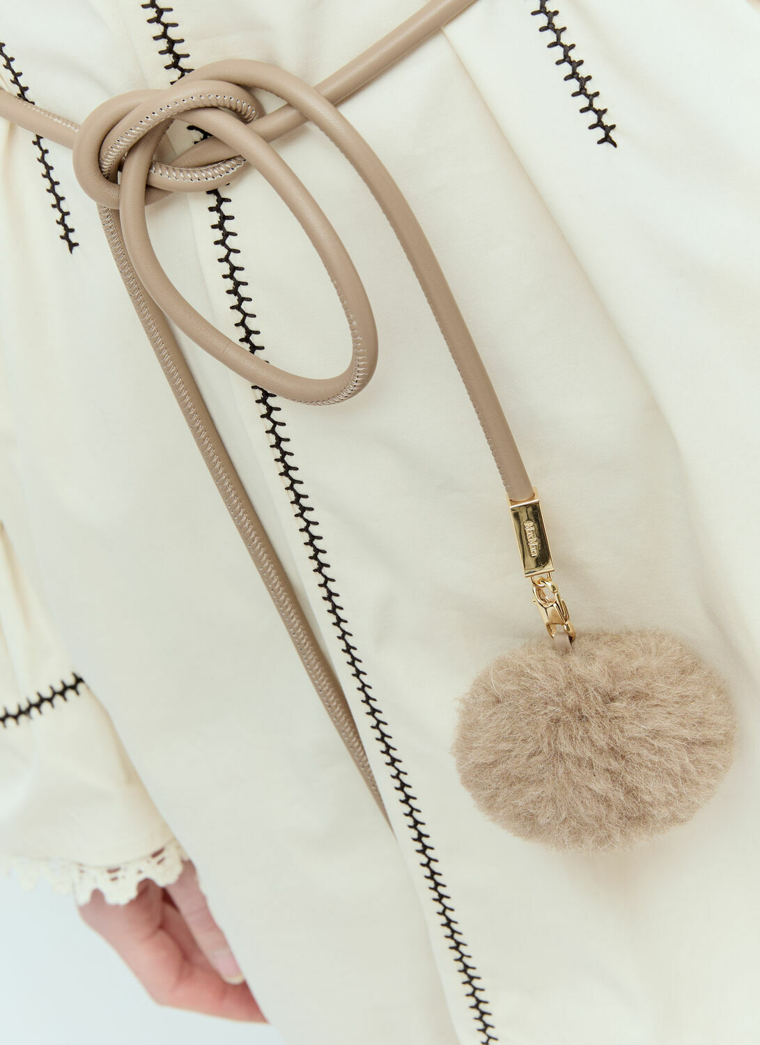 Max Mara Pom-Pom Tubular Belt