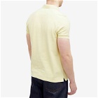 Maison Kitsuné Men's Fox Head Patch Regular Polo Shirt in Chalk Yellow