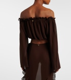 Bananhot Ora off-shoulder crop top