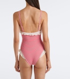 Montce Jacelyn gingham ruffled swimsuit