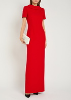 Roland Mouret Crepe Maxi Dress Red