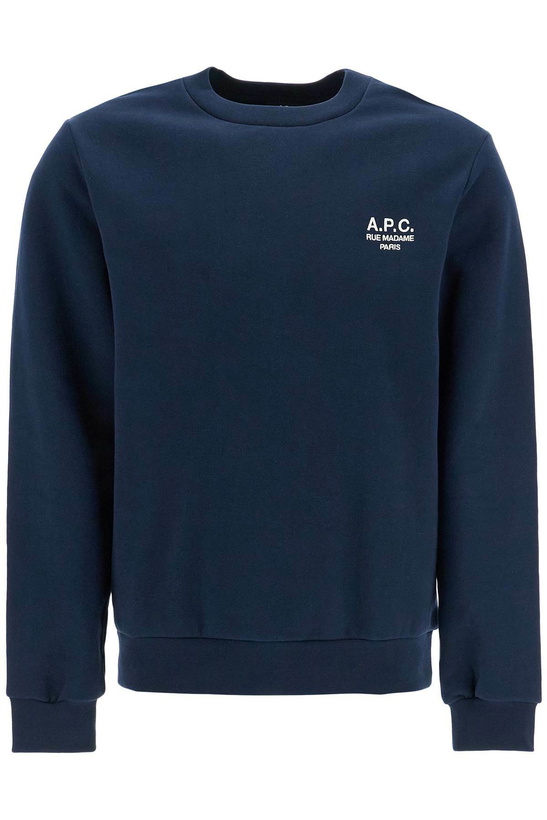 Photo: A.P.C. Unisex Dark Blue Organic Cotton Sweatshirt With Embroidered Logo