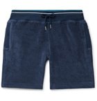 Orlebar Brown - Afador Slim-Fit Cotton-Terry Drawstring Shorts - Blue