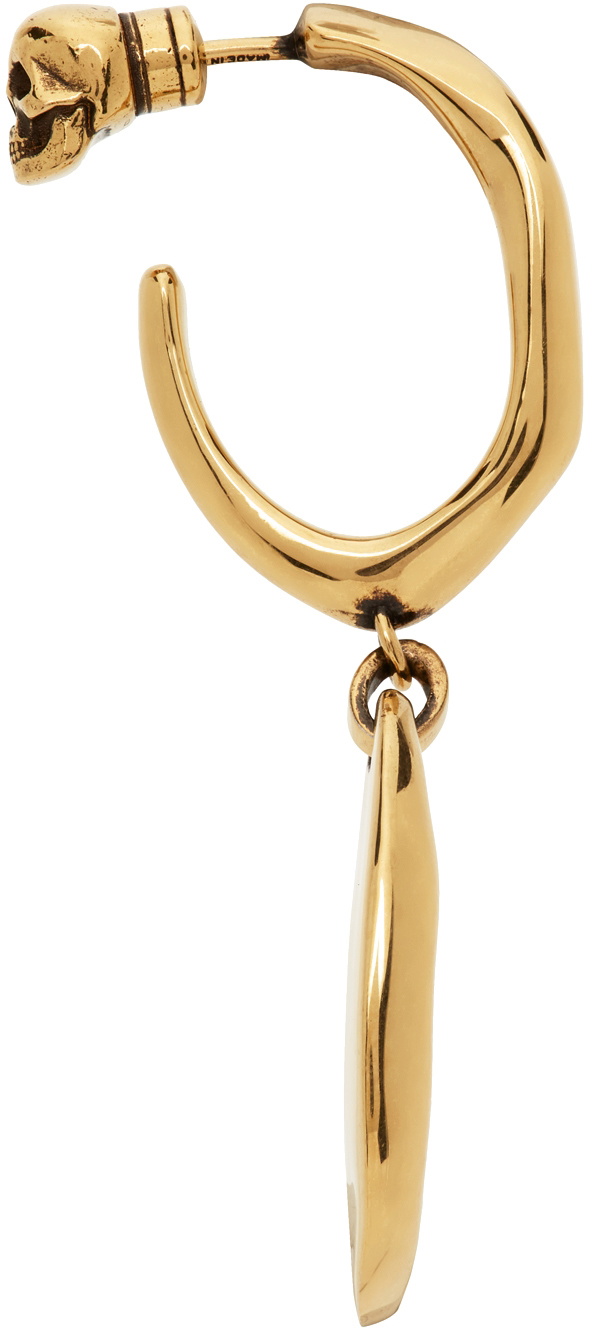 Alexander McQueen Seal-logo hoop earrings - Gold