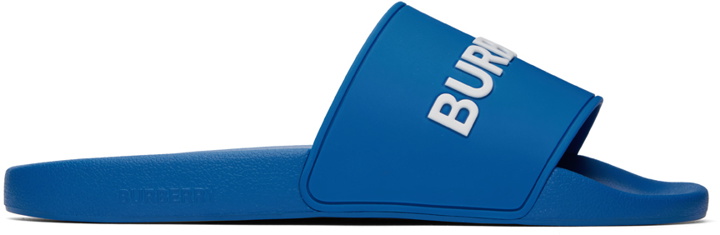 Photo: Burberry Blue Embossed Slides