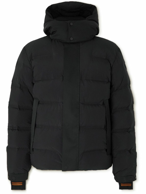 Photo: Zegna - Quilted Hooded Down Ski Jacket - Black