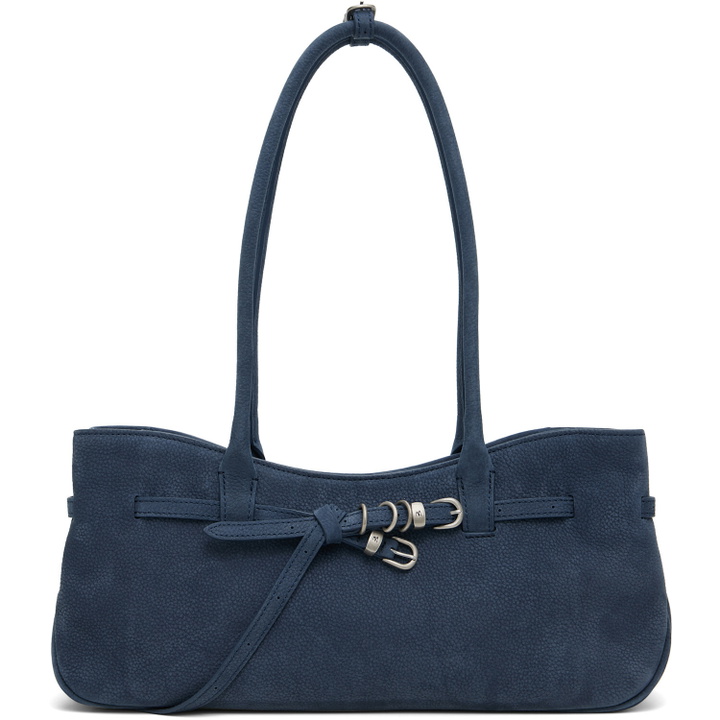 Photo: MARGESHERWOOD Navy Leather 'Grandma' Used Shoulder Bag
