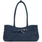 MARGESHERWOOD Navy Leather 'Grandma' Used Shoulder Bag