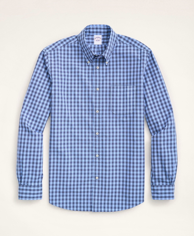 Photo: Brooks Brothers Men's Friday Shirt, Poplin Gingham | Blue