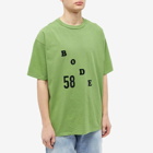 Bode Men's Flocked T-Shirt in Green