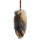 Saint Laurent Brown Fox Fur Keychain