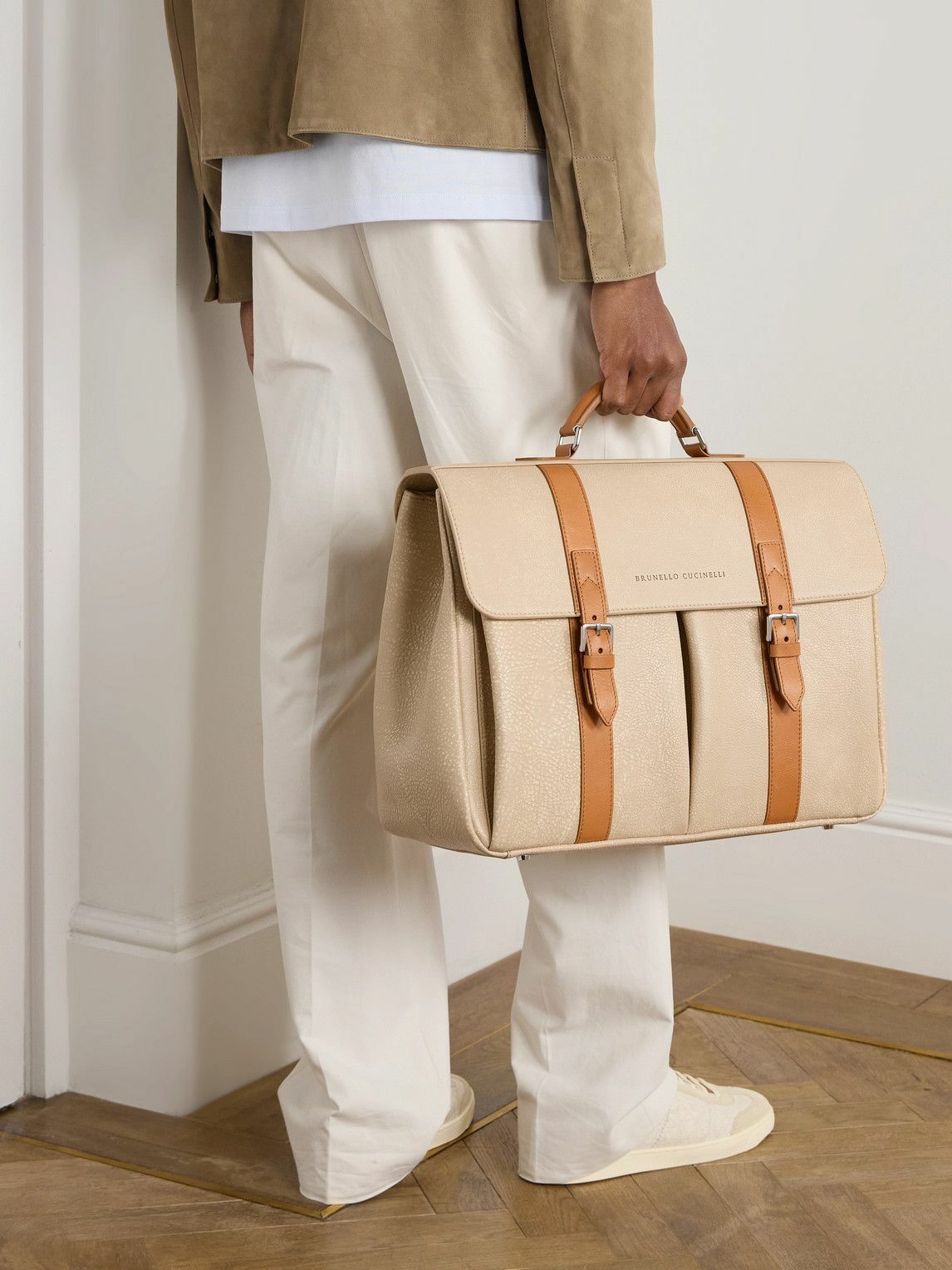 Brunello Cucinelli - Textured-Leather Briefcase Brunello Cucinelli