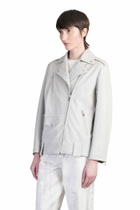 Salvatore Santoro Biker Jacket In Grey Leather