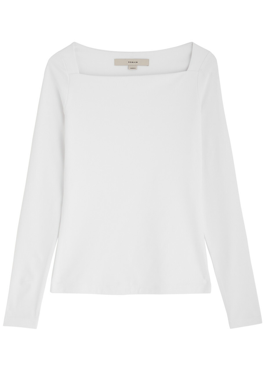 Remain BY Birger Christensen Stretch-jersey top White