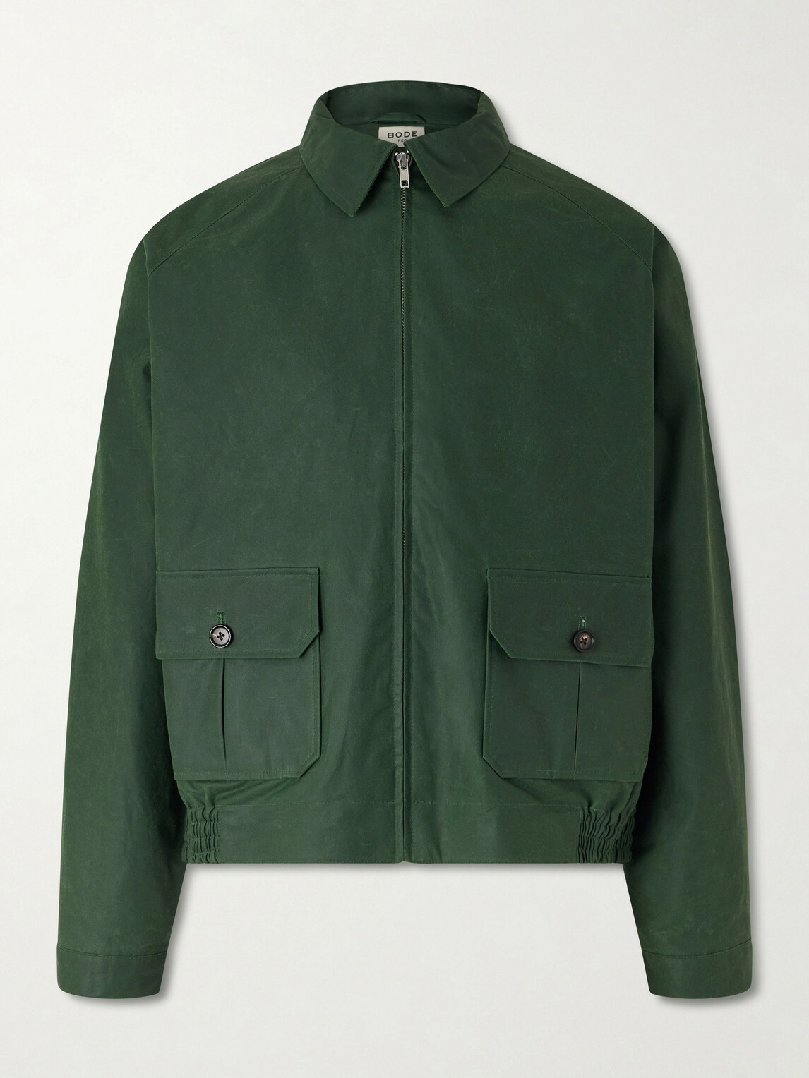 BODE - Coach Waxed-Cotton Blouson Jacket - Green Bode